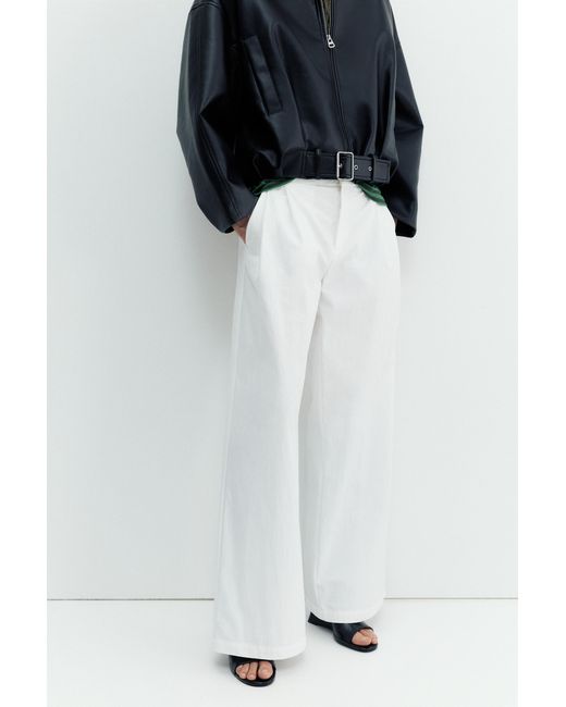 Pull&Bear Black Double-Dart Trousers