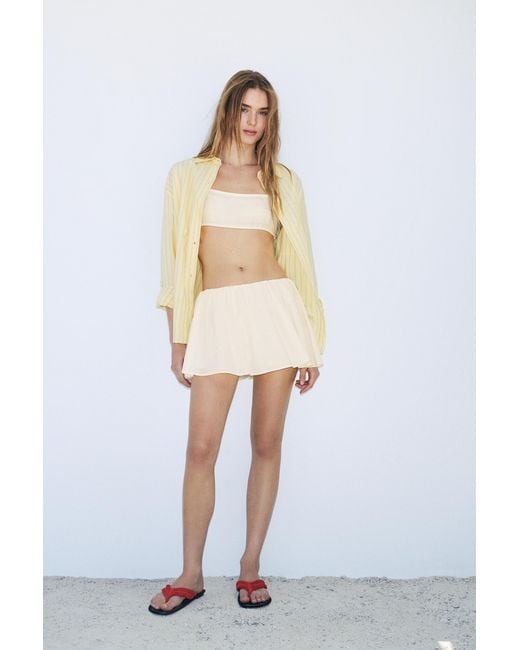 Pull&Bear Mini-Broekrok Met Volant in het Multicolor