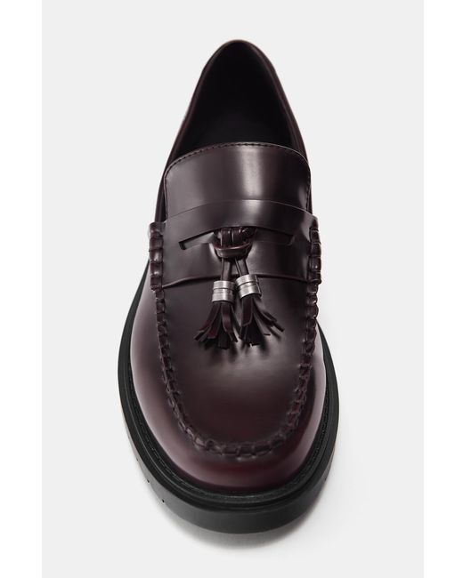 Pull&Bear White Tassel Loafers for men