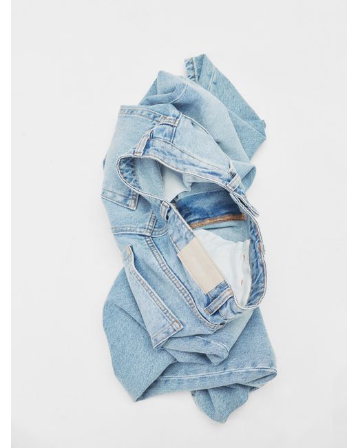 Pull&Bear Blue High-Waist Wide-Leg Jeans