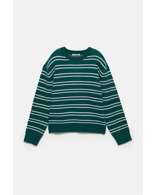 Pullover A Righe di Pull&Bear in Green