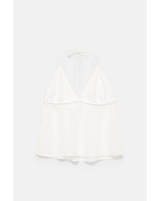 Pull&Bear Haltertop Met Spiegels in het White