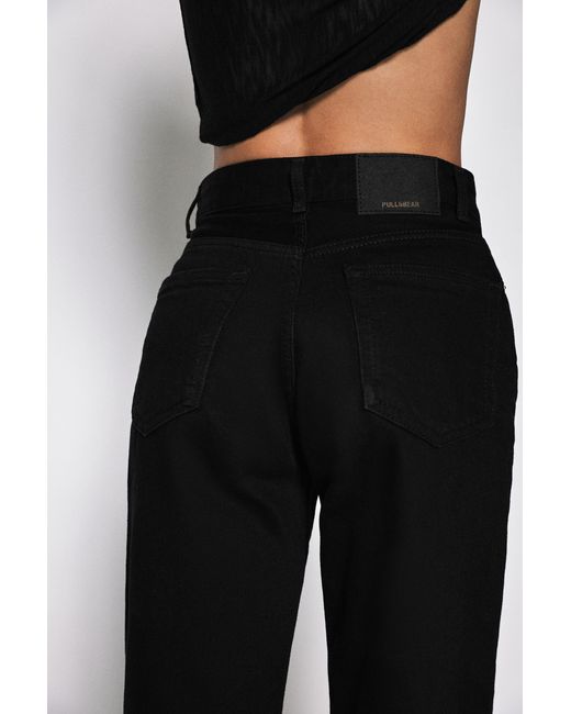 Pull&Bear Blue High-Waist Wide-Leg Jeans