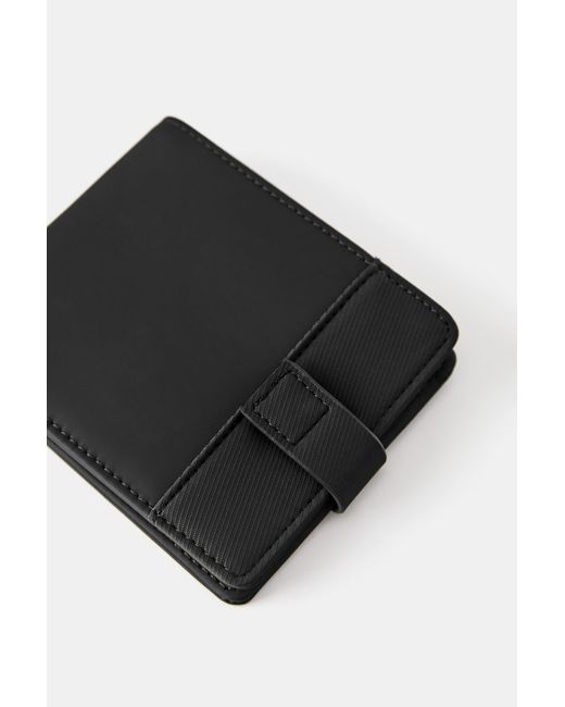 Pull&Bear Brieftasche Mit Gummiertem Finish in Black für Herren