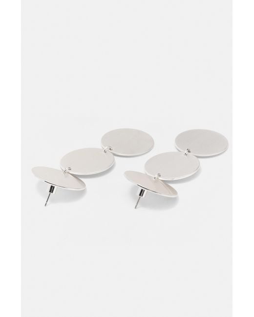 Pull&Bear White Circle Earrings