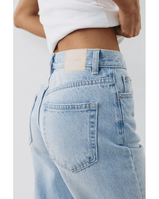 Pull&Bear Blue High-Waist Mom Jeans