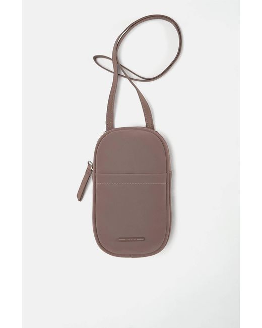 Pull&Bear Pink Rubberised Phone Bag