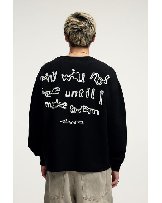 Pull&Bear Black Stwd Jumper for men