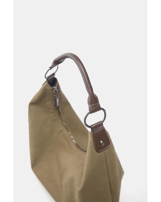 Pull&Bear Natural Ring Stud Tote Bag