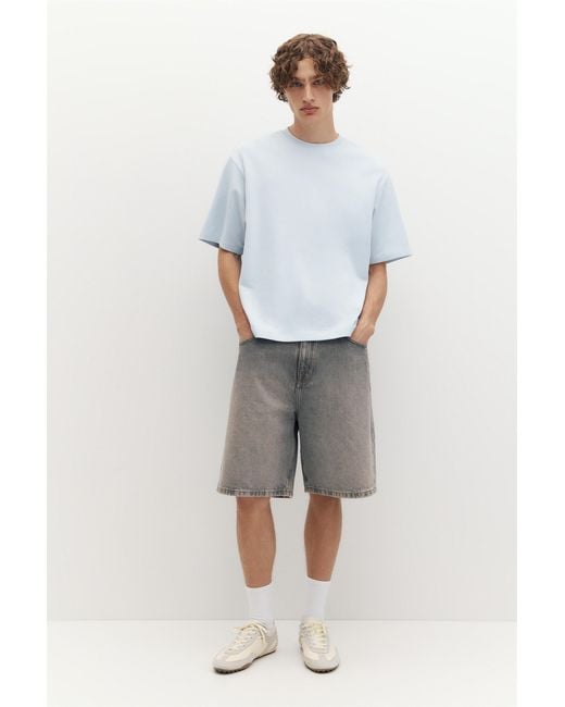 Pull&Bear Blue Boxy T-Shirt for men