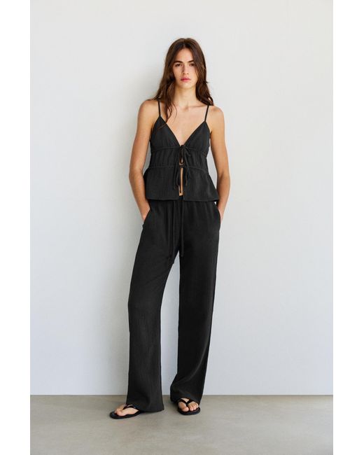 Pull&Bear Multicolor Crepe Strappy Top