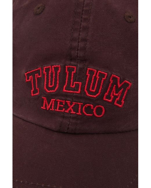 Pull&Bear Red Tulum Mexico Graphic Cap