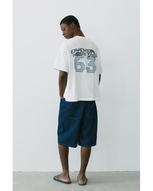 Pull&Bear White Stwd Game T-Shirt for men