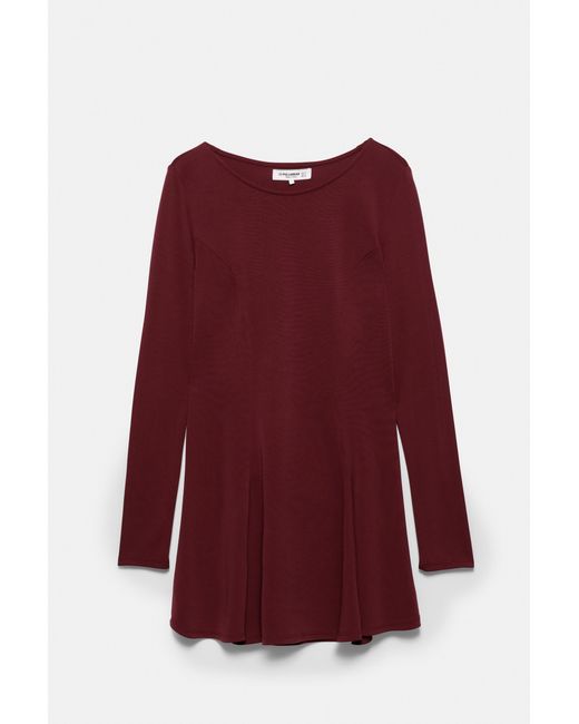 Robe Courte Cupro Bas Fluide Pull&Bear en coloris Red