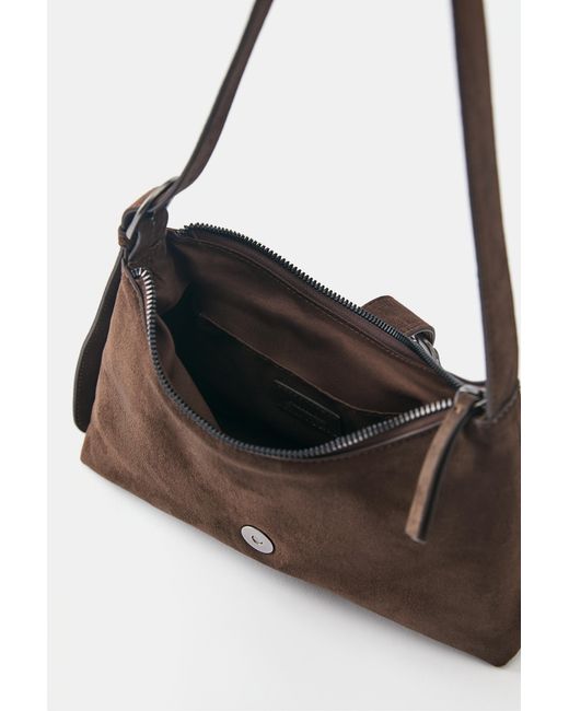 Pull&Bear Black Buckle Shoulder Bag