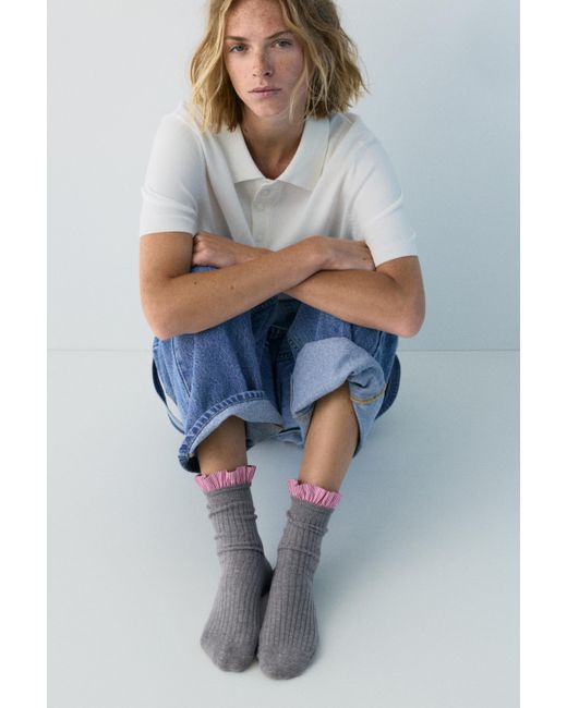 Chaussettes Combinées Pull&Bear en coloris Gray