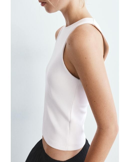 Pull&Bear White Soft-Touch Tank Top