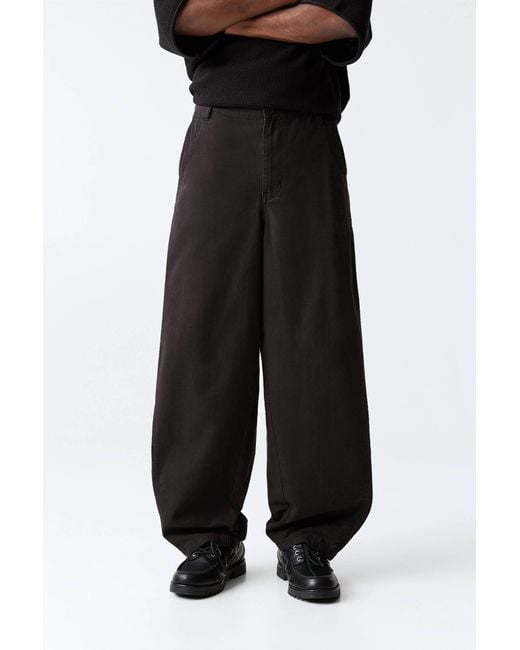 Pull&Bear Weite Balloon-Hose in Black für Herren