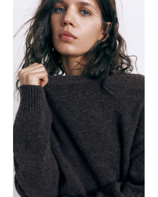 Pull&Bear Black Basic Knit Sweater