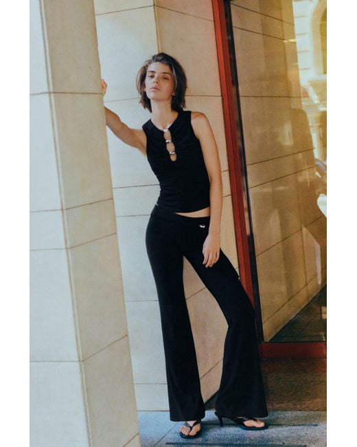 Pull&Bear Black Flared Trousers