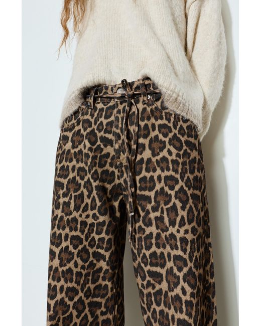 Pull&Bear Multicolor Print Jeans With Drawstring