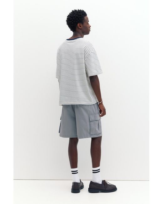 Pull&Bear Gray Cargo Bermuda Shorts for men
