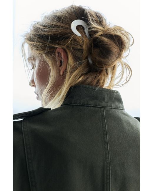 Pull&Bear White 2Er-Set Haarspangen