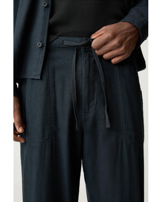 Pull&Bear Joggerhose Mit Leinenanteil in Blue für Herren