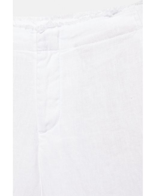 Pantaloni 100% Lino di Pull&Bear in White