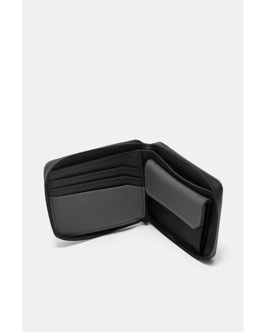 Pull&Bear Gray Rubberised Wallet for men