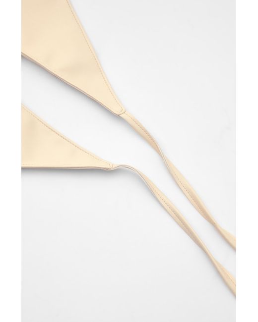 Pull&Bear White Leather Effect Bandana Belt