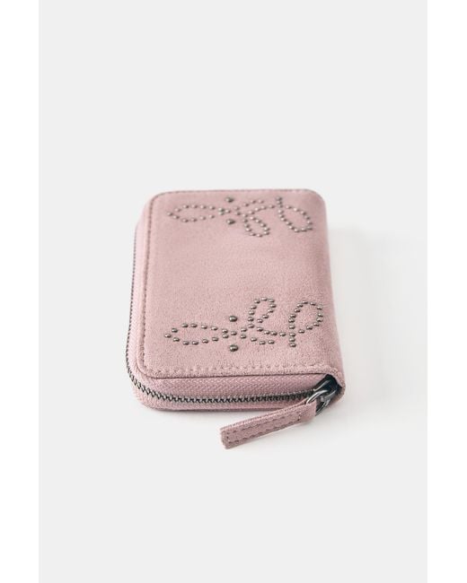 Pull&Bear Pink Nieten-Brieftasche