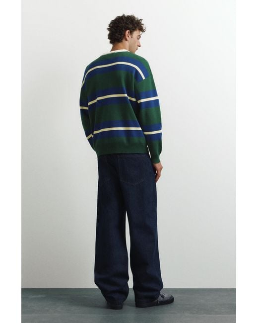 Polo di Pull&Bear in Blue da Uomo