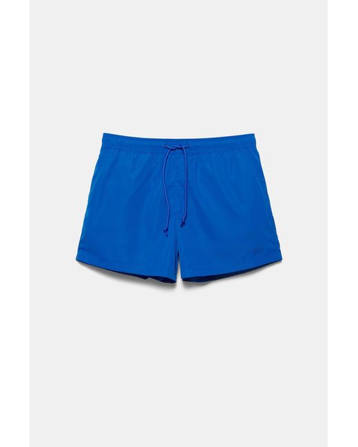 Pull&Bear Gray Basic Swimming Trunks for men