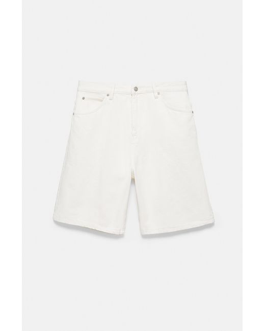 Pull&Bear Green Baggy Denim Bermuda Shorts for men