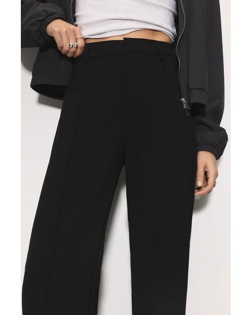 Pantaloni Eleganti Con Cucitura A Nervatura di Pull&Bear in Black