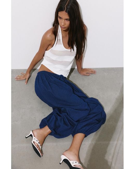 Pull&Bear White Heeled Sandals With Studs