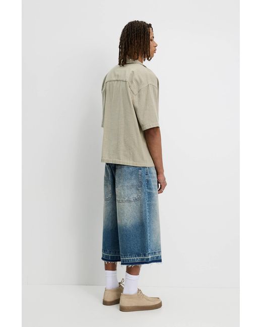 Pull&Bear Rustikales Kariertes Hemd in Blue für Herren