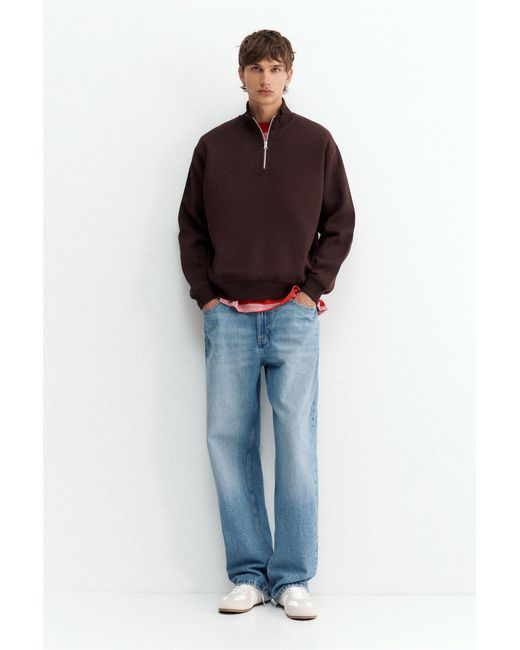 Sweat Col Zippé Pull&Bear pour homme en coloris Red