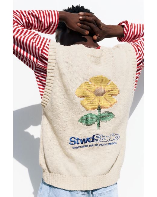 Pull&Bear Multicolor Stwd Knit Vest for men