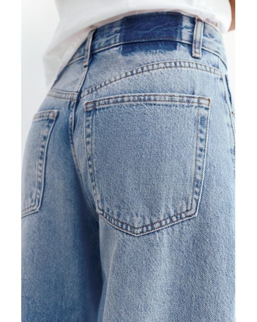 Jean Wide Leg Patchwork Pull&Bear en coloris Blue
