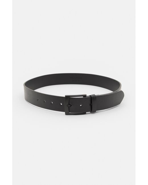 Pull&Bear Black Matte Leather Effect Belt for men