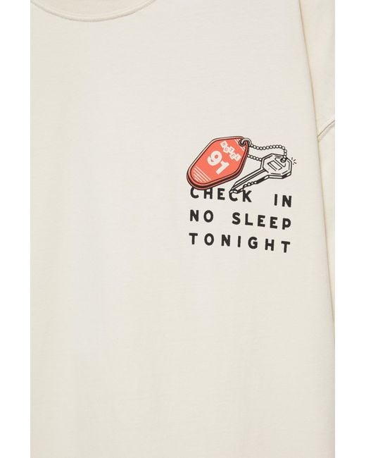 Pull&Bear Multicolor Stwd Graphic T-Shirt for men