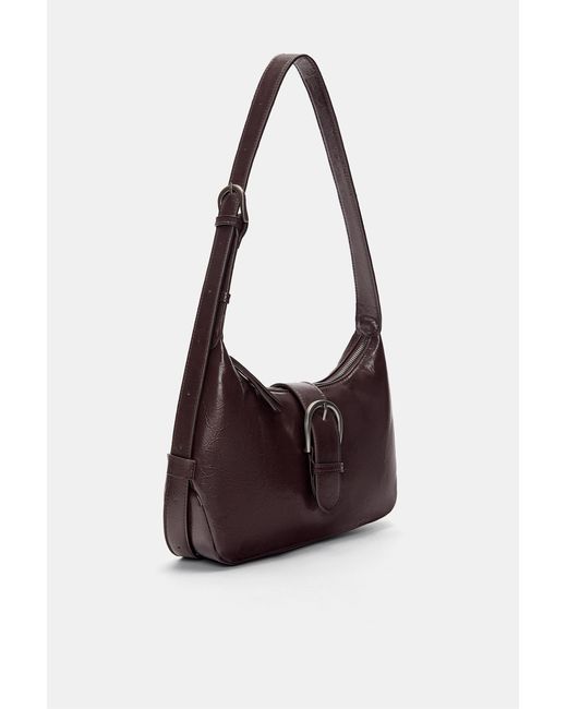 Pull&Bear White Schultertasche Mit Schnalle