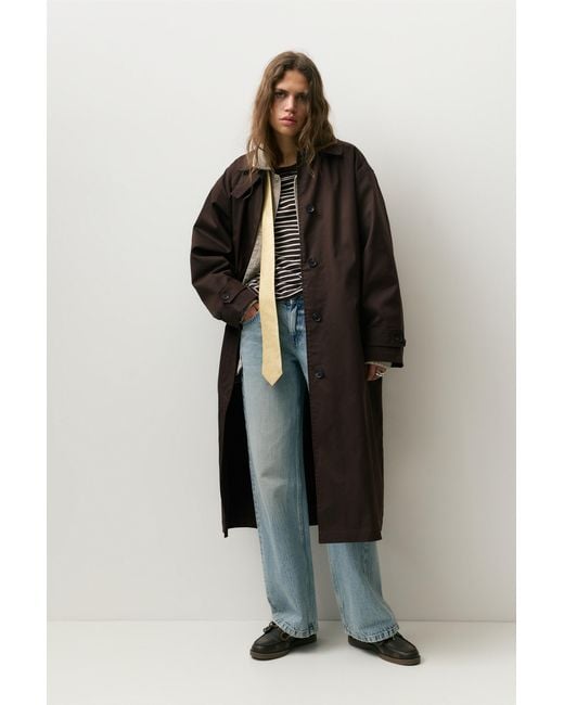 Pull&Bear Brown Oversize Trench Coat