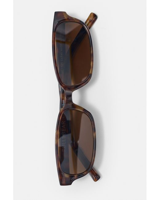 Pull&Bear White Rectangular Sunglasses