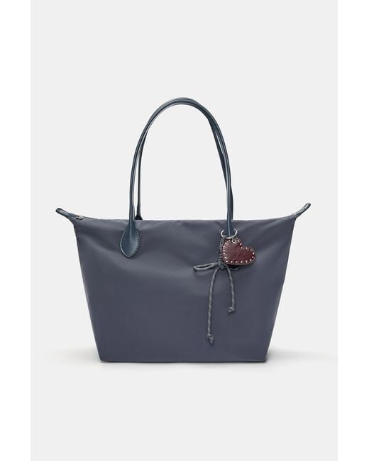 Pull&Bear Blue Shopper Nylon Mit Schmuckdetail