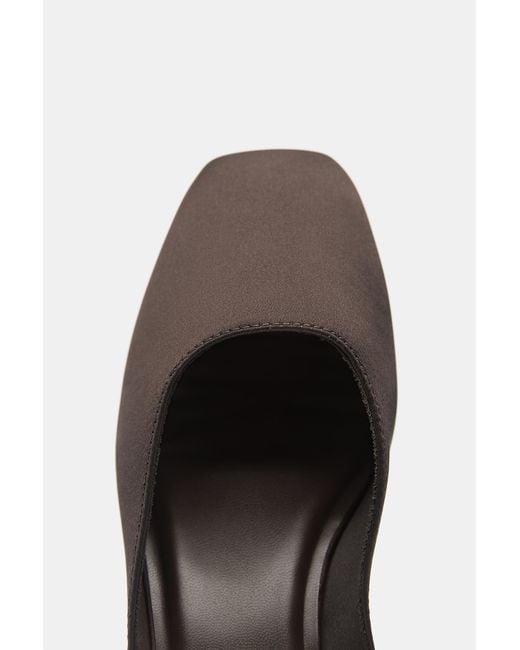 Pull&Bear Gray Mules Mit Absatz