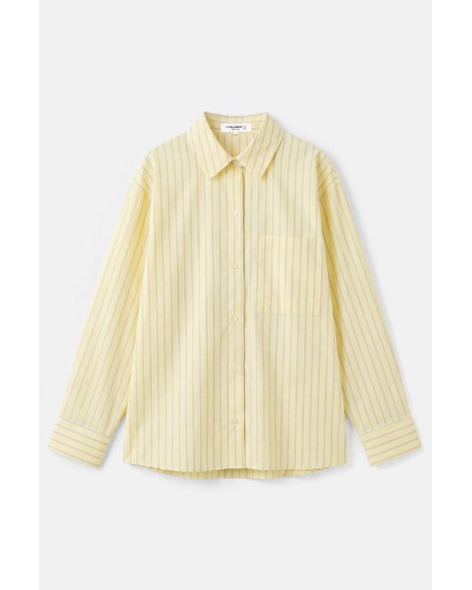 Pull&Bear Gestreept Overhemd in het Yellow