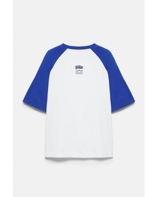 Pull&Bear Red Stwd Raglan Sleeve T-Shirt for men